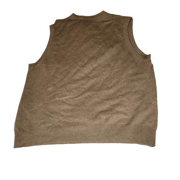 Joseph & Lyman Vest Sweater Mens Size L Brown 100% Cashmere V Neck Pullover Cold - Picture 2 of 11